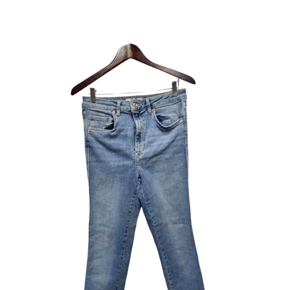 We The Free People High Waist Cropped Skinny Jeans 30 Raw Hem - Picture 3 of 5